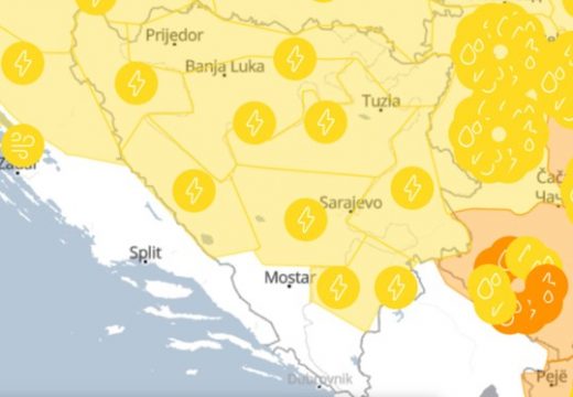 Žuto upozorenje Meteoalrma