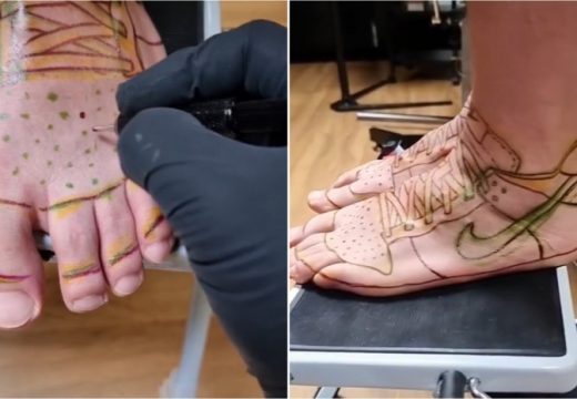 Muškarac istetovirao Nike patike na stopala jer mu je dosadilo kupovati nove