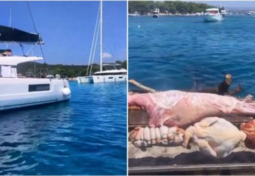 Pored skupocjenih jahti vrte jagnje na ražnju