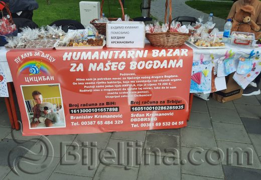 Bijeljina: Humanitarni bazar za Bogdana (Foto)