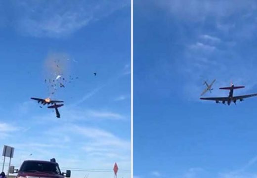 Sudar dva aviona u vazduhu tokom aeromitinga u Dalasu (VIDEO)