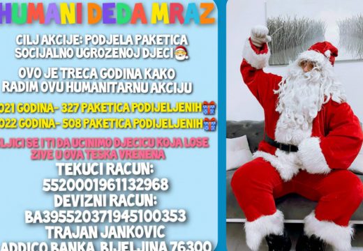 Djed Mraz iz Bijeljine traži pomoć građana: Podijelimo paketiće socijalno ugroženoj djeci BiH