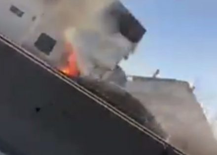 Zapalio se BMW na brzoj cesti Banjaluka – Klašnice (Video)
