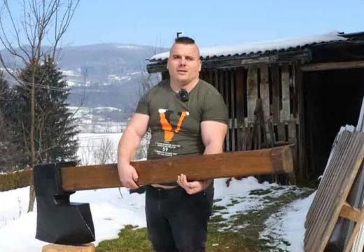 Hulk iz BiH ponovo pokazao snagu, latio se džinovske sjekire (VIDEO)