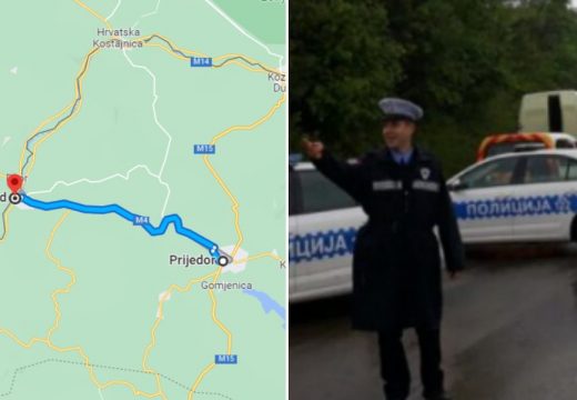 Stanje na putevima: U potpunosti zatvoren put Prijedor Novi Grad  zbog saobraćajane nesreće!