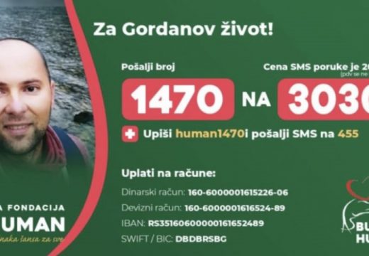 Pomoć za Gordana Savića: U humanitarnoj akciji prikupljeno 6.500 KM