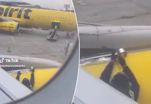 Radnik popravljao avion – ljepljivom trakom (VIDEO)