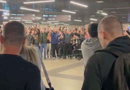Nevjerovatan doček Grobara za igrače Partizana, grmilo je na aerodromu (VIDEO)