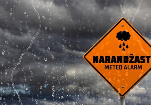 Narandžasto upozorenje na meteoalarmu, zbog očekivanih padavina