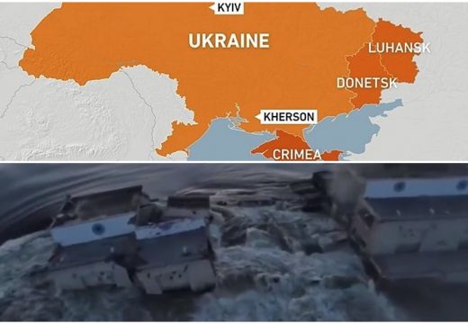 Uništena brana na Dnjepru u Hersonskoj oblasti, Ukrajinci i Rusi razmjenjuju optužbe (VIDEO)