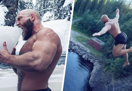 ČOVJEK JE NEUSTRAŠIV:  Bivši MMA borac srušio rekord skokom u ledeno jezero od kojeg zastaje dah