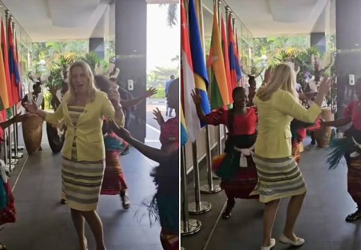 Željka Cvijanović u opuštenom izdanju: Otputovala u Ugandu pa zaplesala s domaćinima (Video)