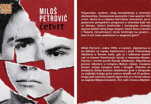 Dobitnik brojnih nagrada: Mladi pisac Miloš Petrović objavio roman “Četvrt”