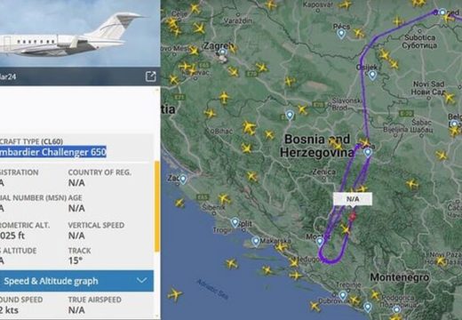 Flightradar: Američki špijunski bombarder preletio iznad BiH