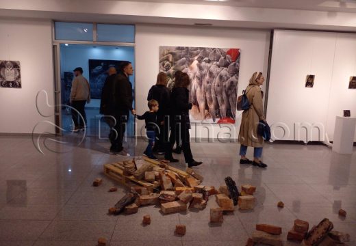 Prva samostalna izložba Matije Kanjerića u Bijeljini: Društveni i kulturološki fenomeni prikazani na neobičan način (Foto)