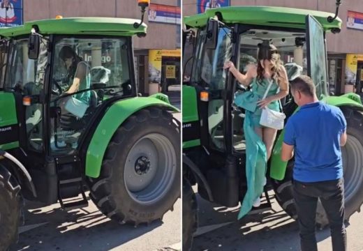 Mature: Otac je dovezao traktorom na maturu; “Nema čega da me bude sramota” (Video)