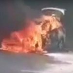 Izgorio automobil kod Doboja: “Vozač je pokušavao naći pomoć, ali nije imao aparat za gašenje” (Video)