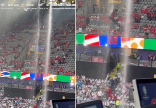 Prokišnjava krov na stadionu u Njemačkoj!:  Voda je svuda, da li će uopšte biti fudbala!?