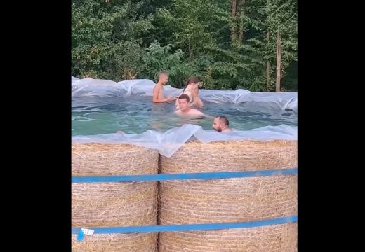 Mladići u BiH napravili bazen od sijena: Otkrili koliko ih je sve koštalo (Video)