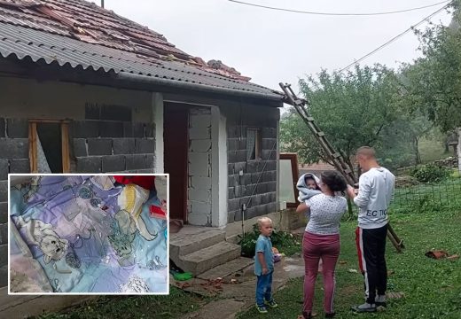 Drama kod Travnika: Grom udario u prozor pod kojim je spavala beba (Video)
