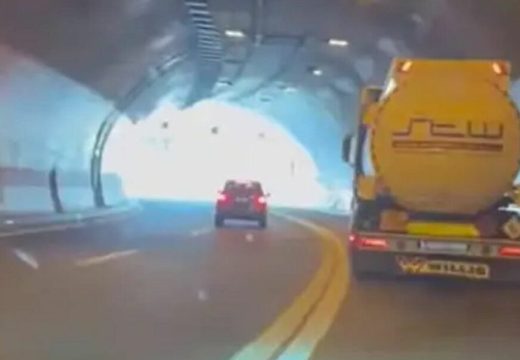 Horor u tunelu: Prešao preko dvije pune linije i jurio u suprotnom smjeru (Video)