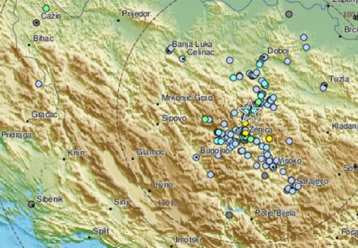 EMSC: Zemljotres pogodio BiH