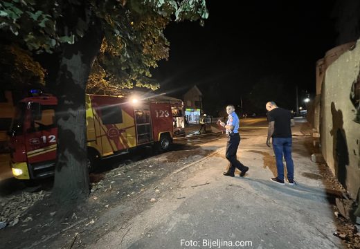 Bijeljina: Požar na gradilištu u Račanskoj ulici (Foto, Video)