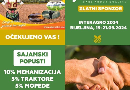 Posjetite 22. Međunarodni sajam poljoprivrede, lova i ribolova INTERAGRO 2024: “Sinpeks. B kao zlatni sponzor nudi specijalne popuste!”