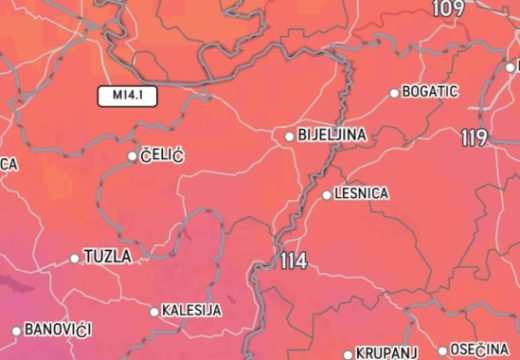 Air PlumeLabs: Zagađenost vazduha u Bijeljini jutros visoka