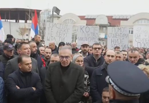 Bijeljina: Protest zbog hapšenja Ljubiše Petrovića