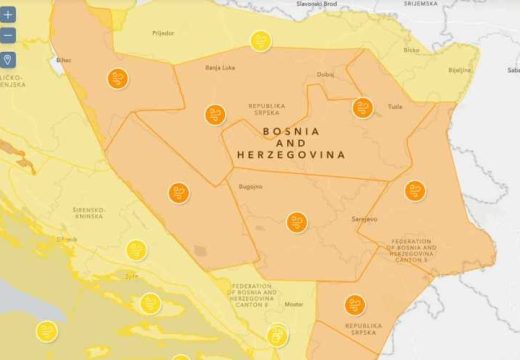 Jugo tutnji kroz BiH: Udari vjetra do 90 km/h