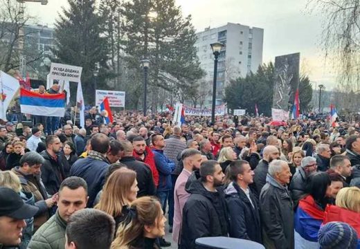 Počeo miting podrške institucijama Srpske: Pogledajte snimak iz vazduha (Video)