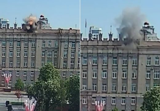Isplivao snimak napada dronom na zgradu Vlade u Rusiji: Šrapneli pogodili zamjenika guvernera (Video)