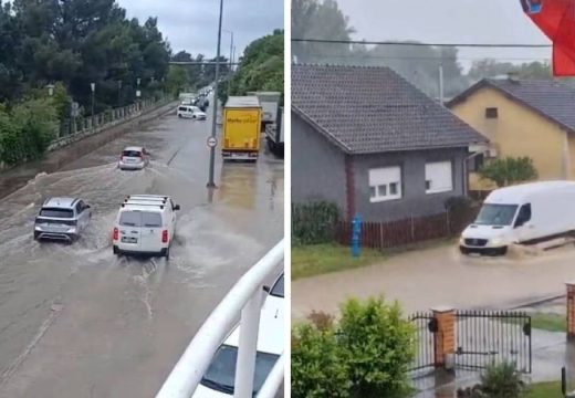 Ulice pod vodom: Jaka kiša zahvatila Dalmaciju i Petrinju