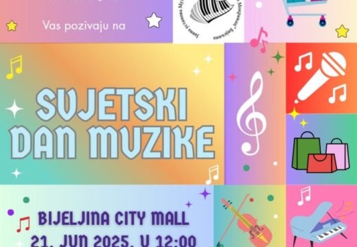 Bijeljina slavi muziku: „Umjetnici Semberije“ i Škola „Mokranjac“ u City Mallu 21. juna