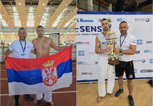 Uspješan iako je bio najlakši borac: Kik bokser Damjan Stanišić donosi još jednu medalju u Bijeljinu (Foto)