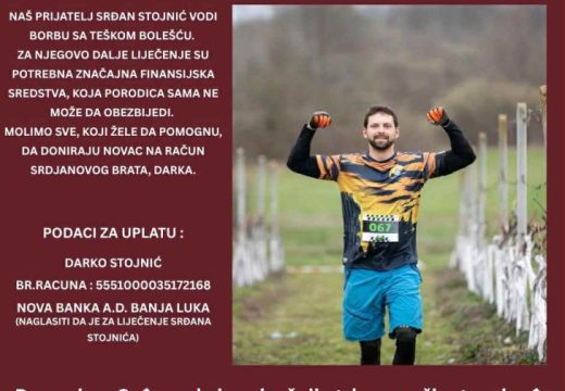 Apel za pomoć: Pomozimo Srđanu da iz najvažnije trke izađe kao pobjednik!