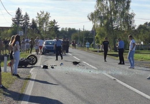 Detalji nesreće kod Dervente: Motociklista sa teškim povredama prevezen u bolnicu