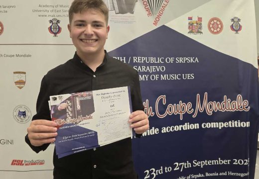 Đorđe Perić ponovo svjetski prvak: Zlato i srebro na 78. Svjetskom kupu harmonike (Foto)