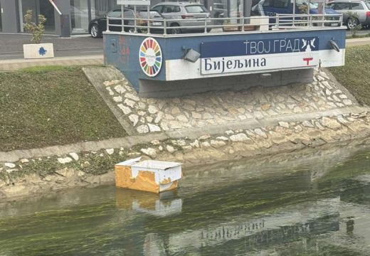 Građani zgroženi: Komad namještaja pluta Dašnicom