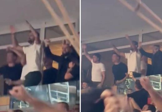 Video: Novak Đoković i Pantela ludovali na meču Crvene zvezde, a do njih štaka