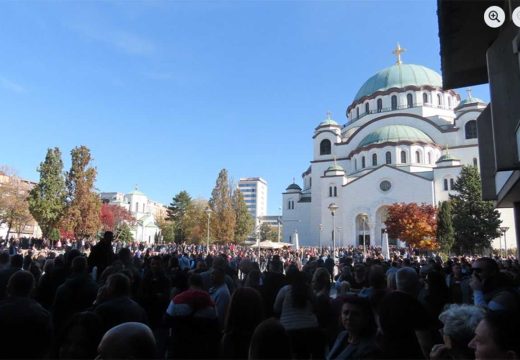Parastos u Hramu Svetog Save za nastradale u padu nadstrešnice u Novom Sadu