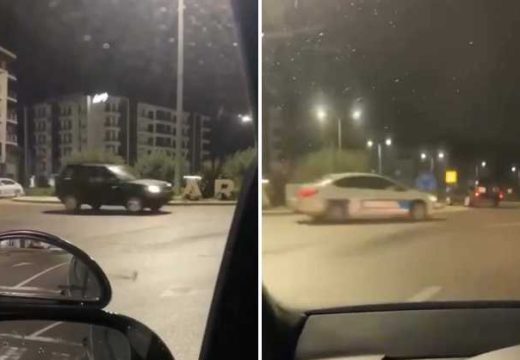 Nesvakidašnja scena: Policija pod rotacijom jurila automobil u kružnom toku (Video)
