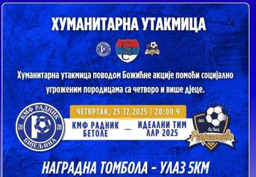 Humanitarna utakmica u Bijeljini: KMF Radnik protiv Idealnog tima La Lige Rekreativo 2025